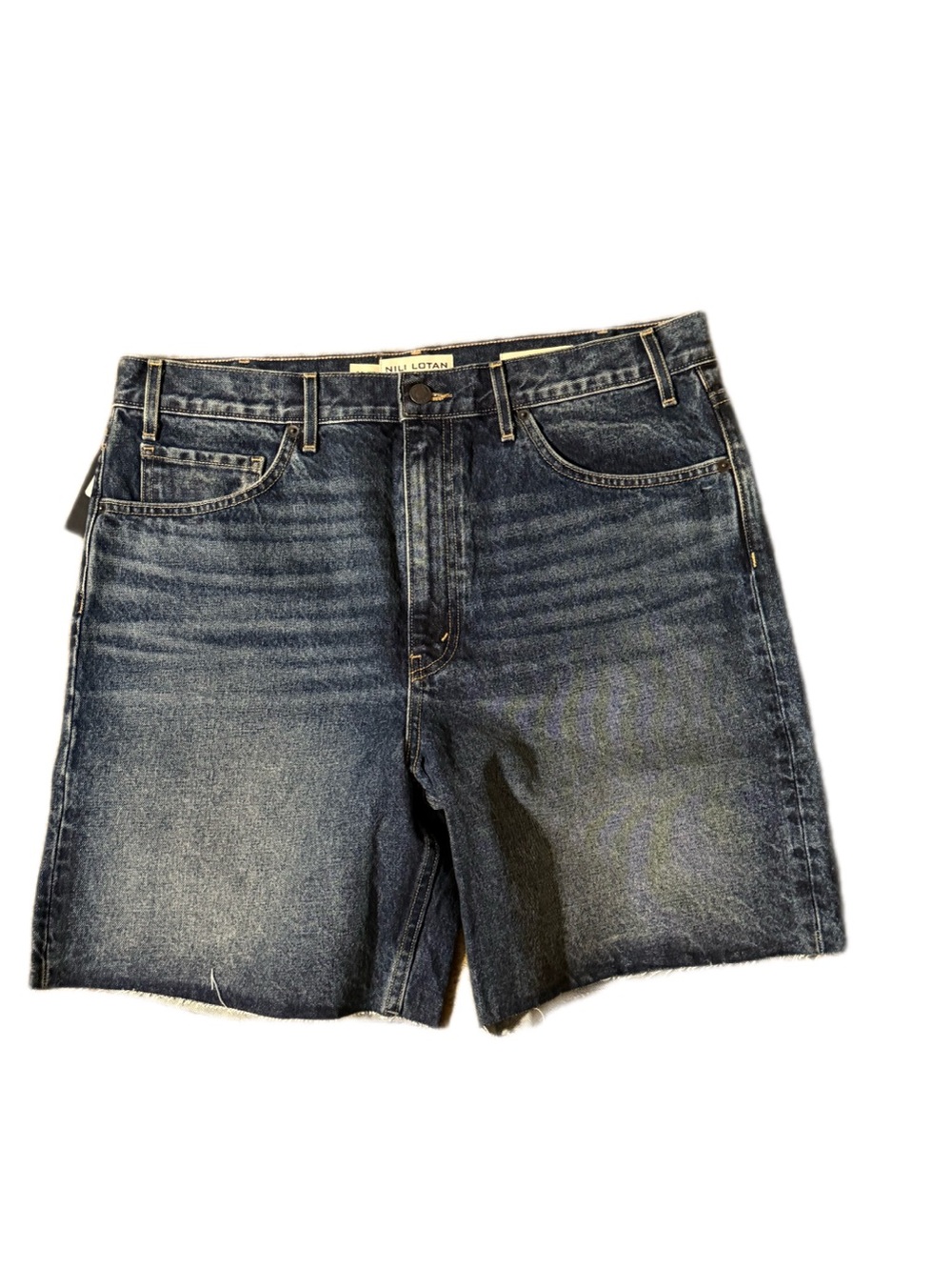 Nili lotan Russel frayed  denim shorts Simon wash nwt cutoff